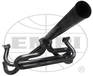 exhaust street/offroad system w/ heater & black stinger painted Empi