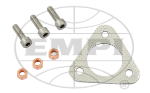 gasket header to muffler gasket small 3 hole pattern premium w/ hardware