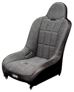 seat - Race-Trim high back super seat black vinyl & tweed fabric 21