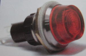 indicator warning light RED / chrome Jumbo Flashing 440 K-Four