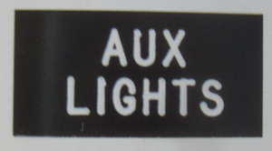 Aux Lights tag or label - K-Four