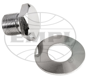 pulley bolt standard 3/4" long w/ washer - chrome Empi