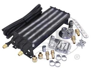 oil cooler 8 pass kit w/ bypass adapter fits 914's, T4's, 924's, Rabbit, Jetta, etc