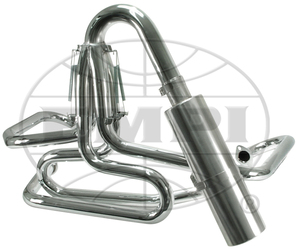 exhaust street/offroad system 1 1/2" Competition Stainless w/ downswept & stainless muffler Empi