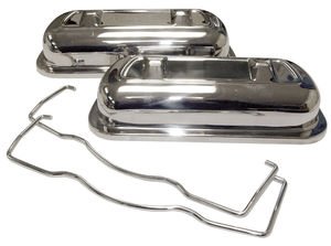 valve cover set stainless steel pair w/ bales Empi