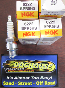 spark plugs (4) Short Reach NGK extended tip designed for city stop & go PPI