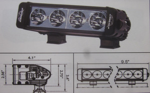 Discovery 10 watt single row LED light - spot Black 4 LED's 10" Discovery 10 watt single row LED light - spot Black 4 LED's 10"