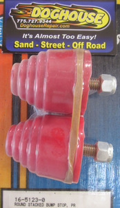 snubber rear PAIR urethane round w/ steps off road common Empi red