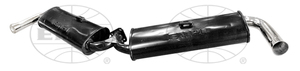muffler street dual quiet pack style T1 & Ghia small 3 bolt painted Empi
