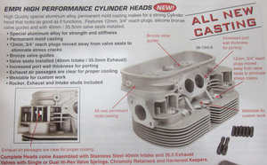 cylinder head dual port 94 ssv, 40 x 35.5, 3/4" plug, single springs Competition Empi ANC cylinder head dual port 94 ssv, 40 x 35.5, 3/4" plug, single springs Competition Empi ANC