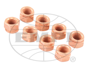exhaust or intake nut 12mm locking copper Empi set of 8