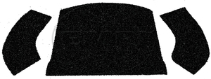 carpet kit 3 piece bug convertible 56-72 rear compartment black Empi loop