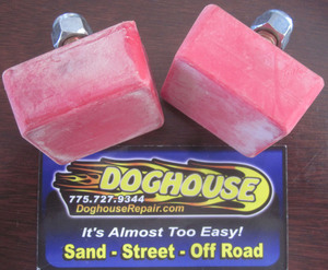 snubber PAIR urethane rectangular Empi red - out of package