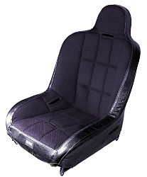 seat - Race-Trim high back super seat black vinyl & black fabric 23 seat - Race-Trim high back super seat black vinyl & black fabric 23