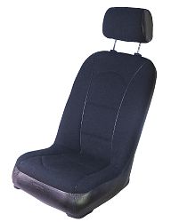 seat - Race-Trim low back w/ adj. headrest black & black 19