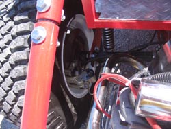 disc brake kit 5 lug rear wide track STEEL swing axle 58 to 67 w/ e-brake Empi