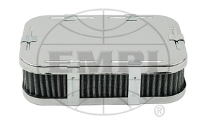 air filter chrome for 40-44-48 HPMX, IDF & DRLA Rectangular 1 5/8" tall Empi Type 3