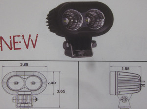 Discovery 10 watt single row LED light - spot Black 2 LED's 4" Discovery 10 watt single row LED light - spot Black 2 LED's 4"