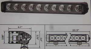 Discovery 10 watt single row LED light - spot Black 10 LED's 20" Discovery 10 watt single row LED light - spot Black 10 LED's 20"