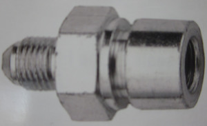 hose fitting steel brake adapter #3 to 10mmf IF chrome in color - FPP