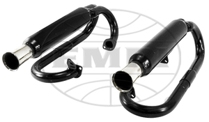 exhaust street/offroad system 1 1/2" dual glass pack style painted Empi